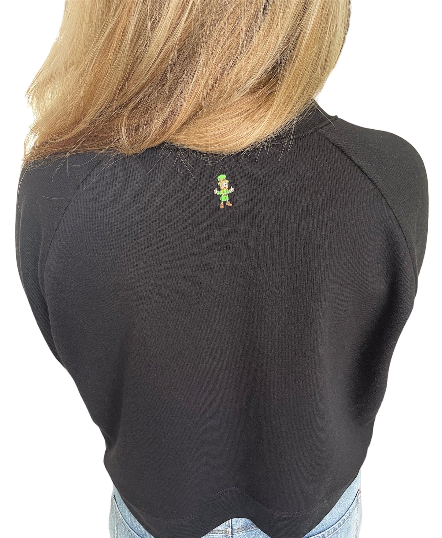 Women's "Clover Heart" Fleece Crop