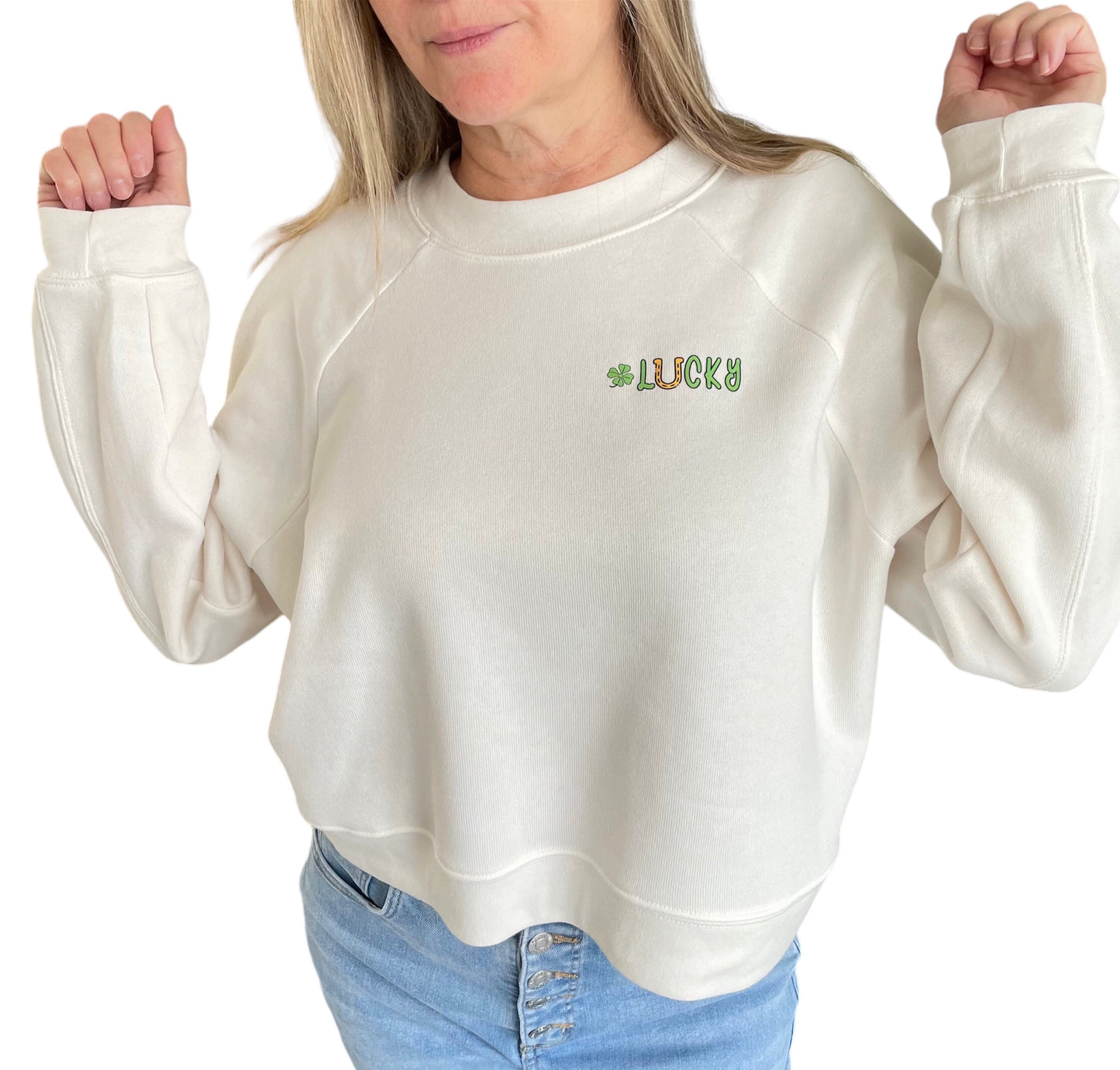 Women's "Lucky" Fleece Crop